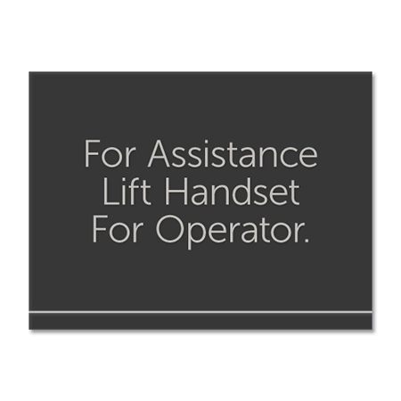 Lift Handset Sign