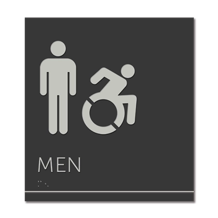 Men Sign w/ Male & Dynamic ISA Symbols