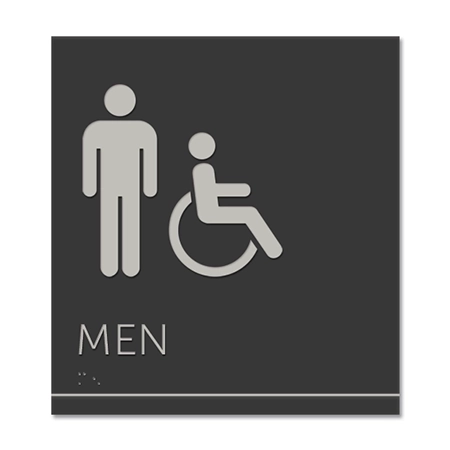 Men Sign w/Male & ISA Symbols