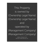 Owner/Operator Plaque