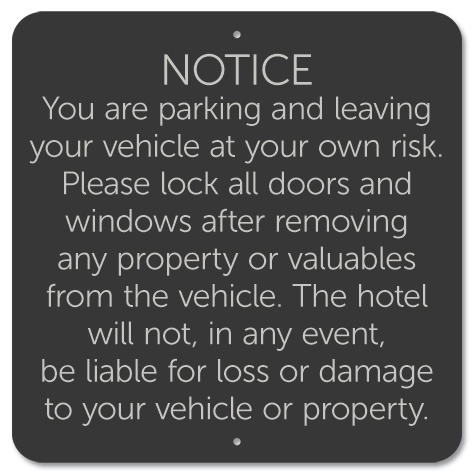 Parking Notice Sign