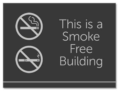 Smoke Free Building Sign w/Symbols