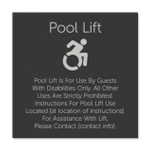 Spa Lift Rules w/Dynamic ISA Symbol - Large