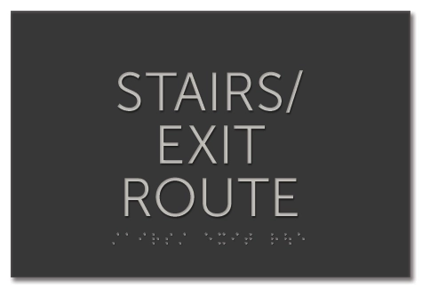Stairs/Exit RouteEgress Sign - CA Compliant