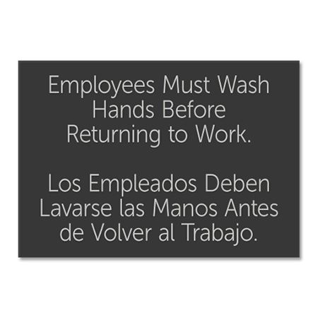 Wash Hands Sign - Bilingual