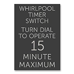 Whirlpool Timer Sign