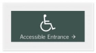 Accessible Entrance w/ISA Symbol & Right Arrow