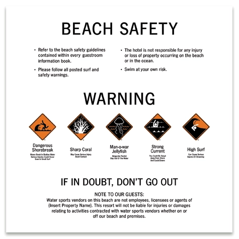Beach Safety Sign