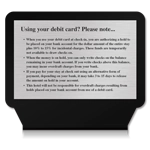 Debit Card Plaque w/Easel