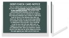 Debit/Check Card Plaque w/Easel