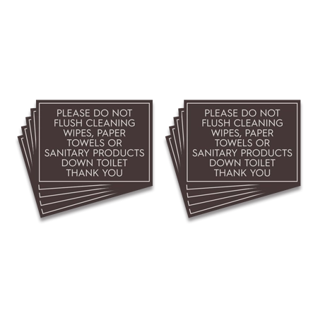 Do Not Flush Small Vinyl - B - 10 Pack