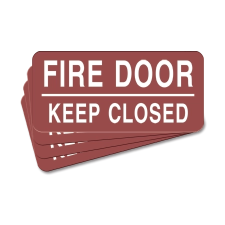 Fire Door - Keep Closed Label - 4 Pack