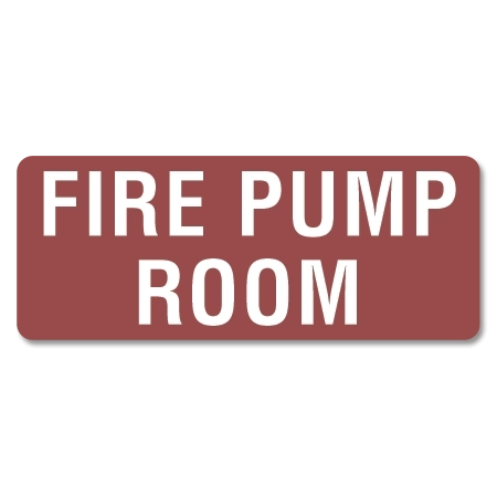 Fire Pump Room Label