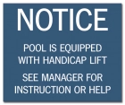 Illinois Handicap Lift Pool/Spa Sign