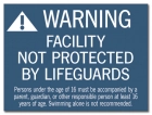 Illinois No Lifeguard Sign