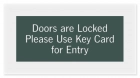 Key Card for Entry Sign