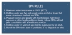 MAHC Spa Rules Sign