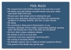 Maine Pool Rules Sign