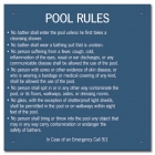 Massachusetts Pool Rules Sign
