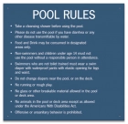 Montana Pool Rules Sign