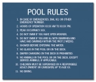 Montgomery County, Alabama Pool Rules and Regulations Sign