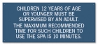 Nevada Children Under 12 Spa Rules Sign