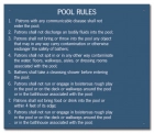 New Hampshire Pool Rules Sign