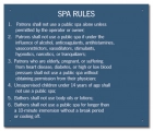 New Hampshire Spa Rules Sign