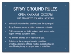 New York City Spray Ground Rules Sign