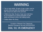 New York State Pool Supervision Warning Sign