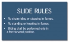 New York White-Water Slide Rules Sign