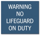 North Carolina No Lifeguard Sign for Wading Pools