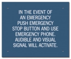 Ontario Canada Emergency Stop Button Sign