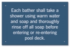 Ontario Canada Shower Rules Sign