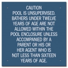 Ontario Canada Unsupervised Pool 2 Sign