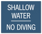 Ontario Shallow Water No Diving Sign