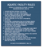 Oregon Pool Rules Sign