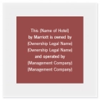 Owner/Operator Plaque