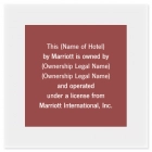 Owner/Operator Plaque w/City Location