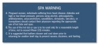 Rhode Island Spa Warning Sign