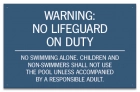 South Dakota No Lifeguard Pool Sign