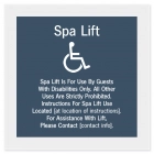Spa Lift Rules w/ISA Symbol - Large