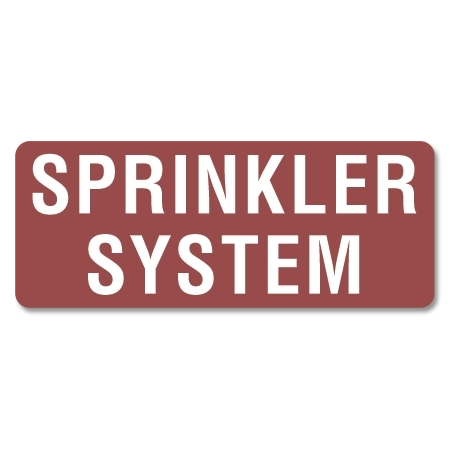 Sprinkler System Label