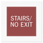 "Stairs/No Exit" Egress Sign - CA Compliant