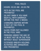 Texas Pool Rules Sign