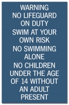 Virginia No Lifeguard Sign