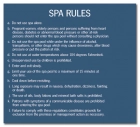 Virginia Spa Rules Sign