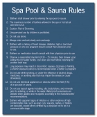 Washington DC Spa & Sauna Rules Sign