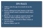 Washington Spa Rules Sign