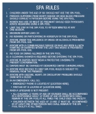 Washington Spa Rules Sign